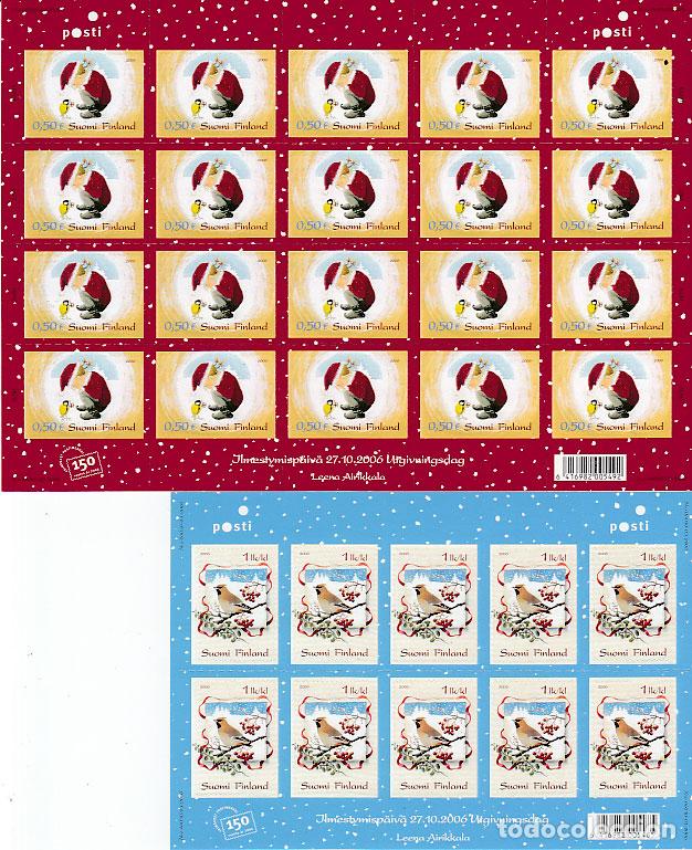 Francobolli: Finlandia - Correo 2006 Yvert 1788/89 2 Mini Pliegos ** Mnh Navidad
