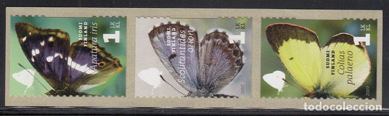 Francobolli: Finlandia - Correo 2007 Yvert 1827/29 ** Mnh Fauna - Mariposas