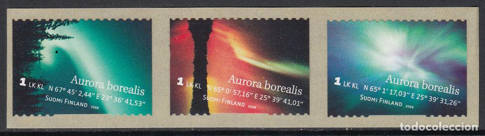 Francobolli: Finlandia - Correo 2009 Yvert 1959/61 ** Mnh auroras Boreales