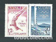 Francobolli: Finlandia - Correo 1951 Yvert 382/3 * Mh Deportes