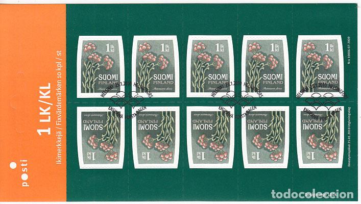 Francobolli: Finlandia Correo 2010 Yvert 1977 Mini Pliego de 10 sellos usado Flores
