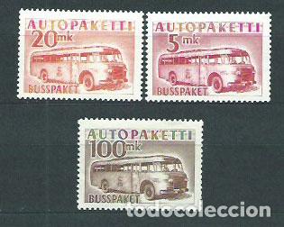 Timbres: Finlandia - Autobuses Yvert 6/7+9 ** Mnh Vehic&uacute;los