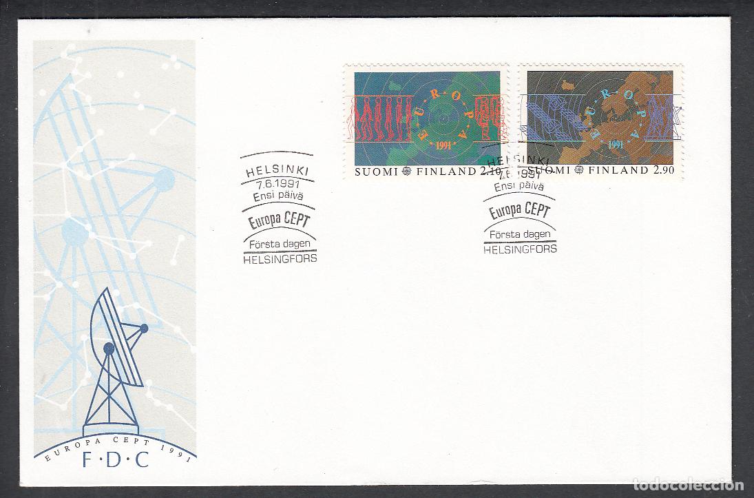Timbres: Finlandia Sobre Primer Dia FDC Yvert 1110/11 Europa CEPT Helsinki 1991