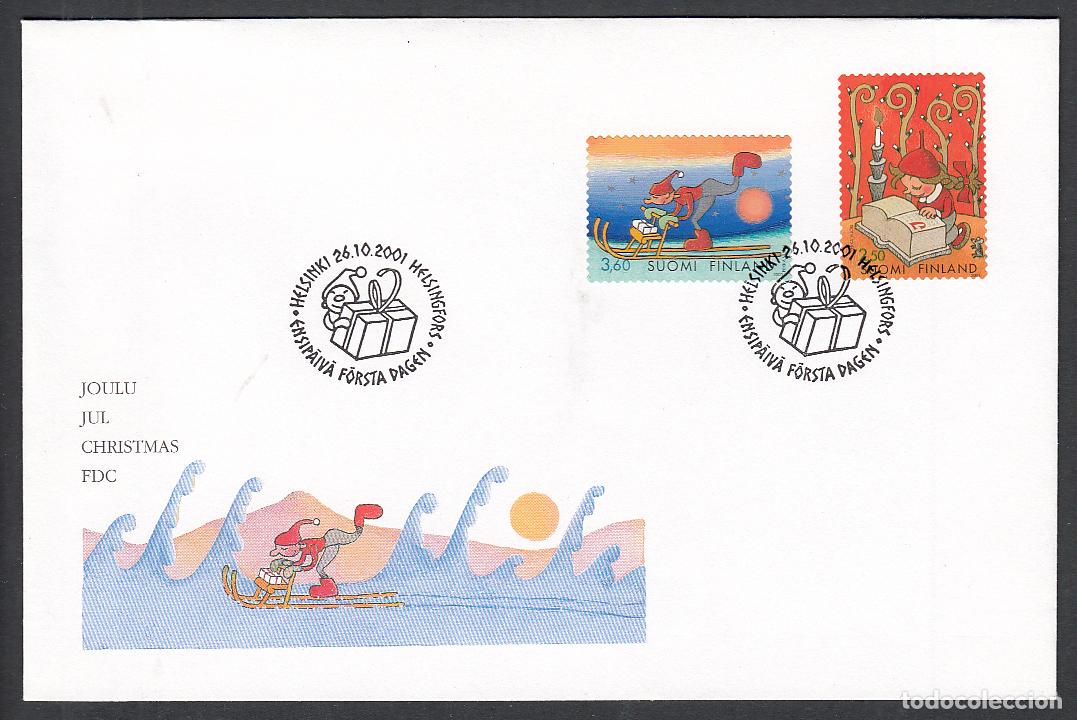 Timbres: Finlandia Sobre Primer Dia FDC Yvert 1554/55 Navidad 2001