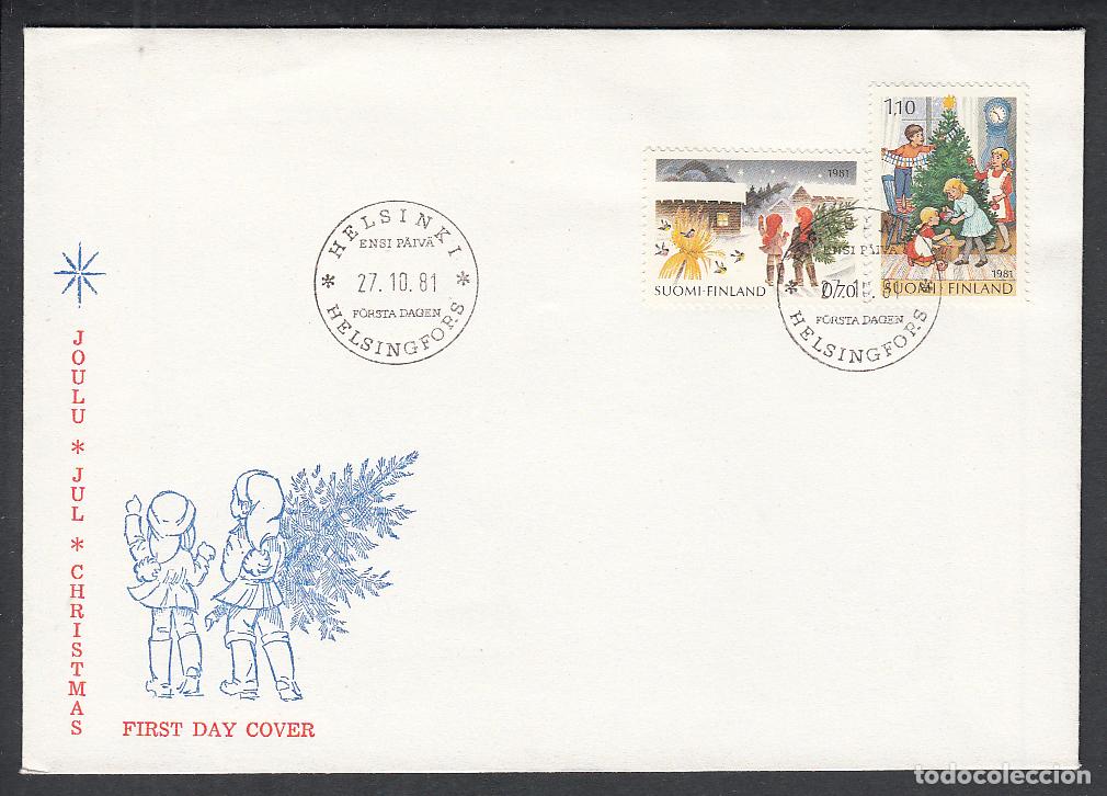 Timbres: Finlandia Sobre Primer Dia FDC Yvert 853/54 Navidad 1981