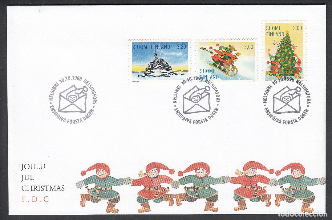 Timbres: Finlandia Sobre Primer Dia FDC Yvert 1423/25 Navidad 1998
