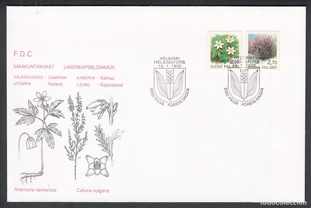Timbres: Finlandia Sobre Primer Dia FDC Yvert 1066/67 Fauna Helsinki 1990