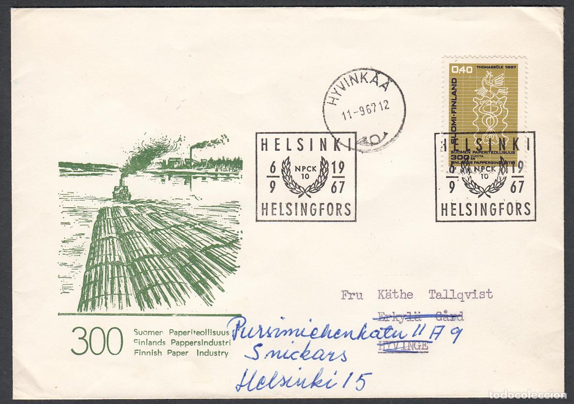 Timbres: Finlandia Sobre Primer Dia FDC Yvert 598 - Helsinki 1967
