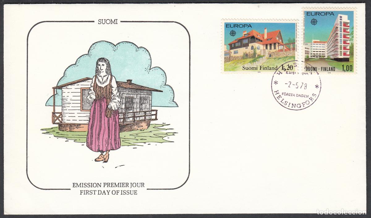 Timbres: Finlandia Sobre Primer Dia FDC Yvert 788/789 - Arquitectura Finesa - 1978