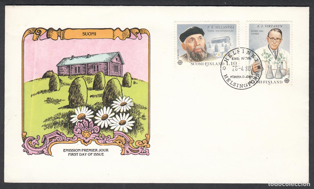 Timbres: Finlandia Sobre Primer Dia FDC Yvert 831/832 - Pesonajes 1980