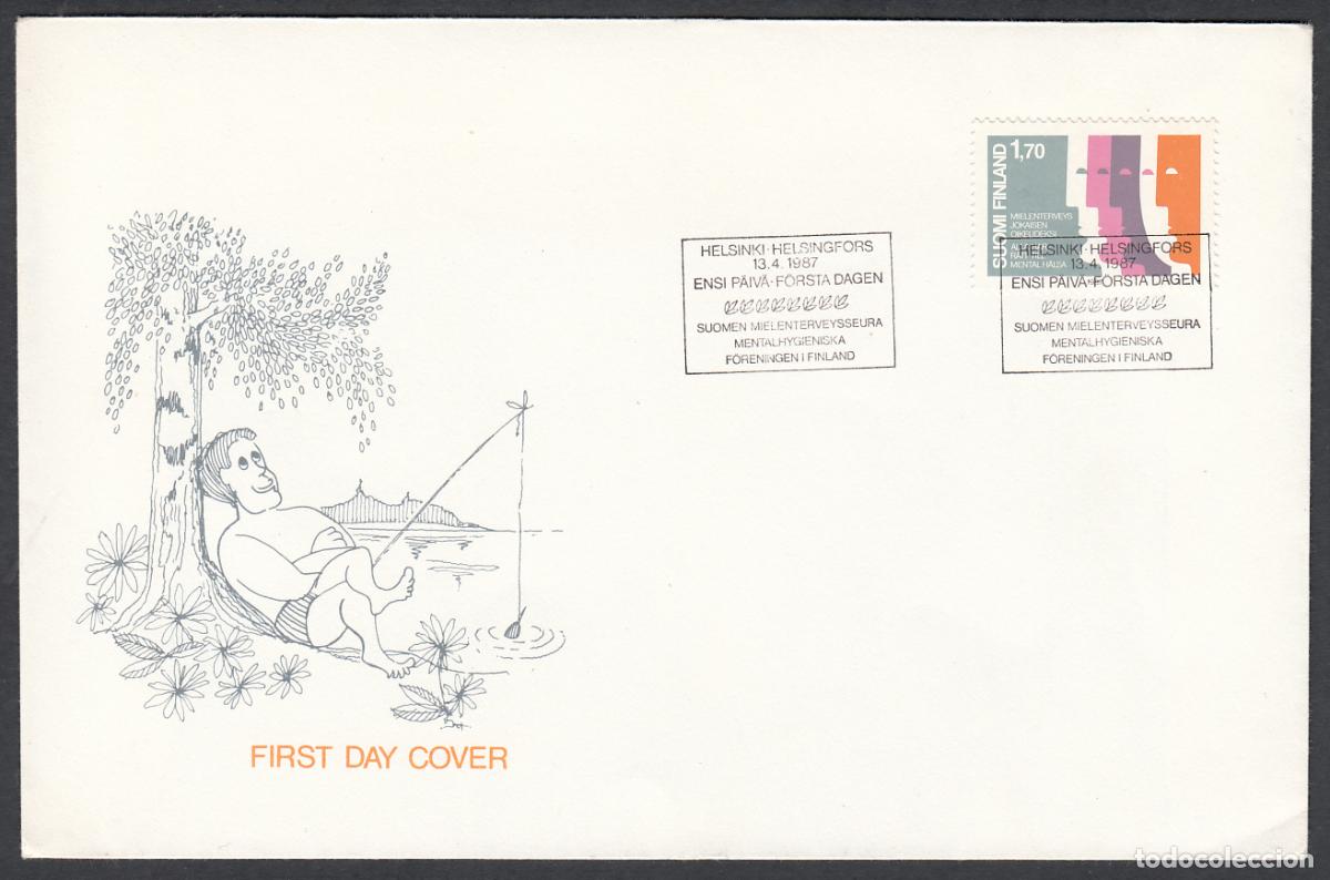 Timbres: Finlandia Sobre Primer Dia FDC Yvert 979 - Dibujos - 1987