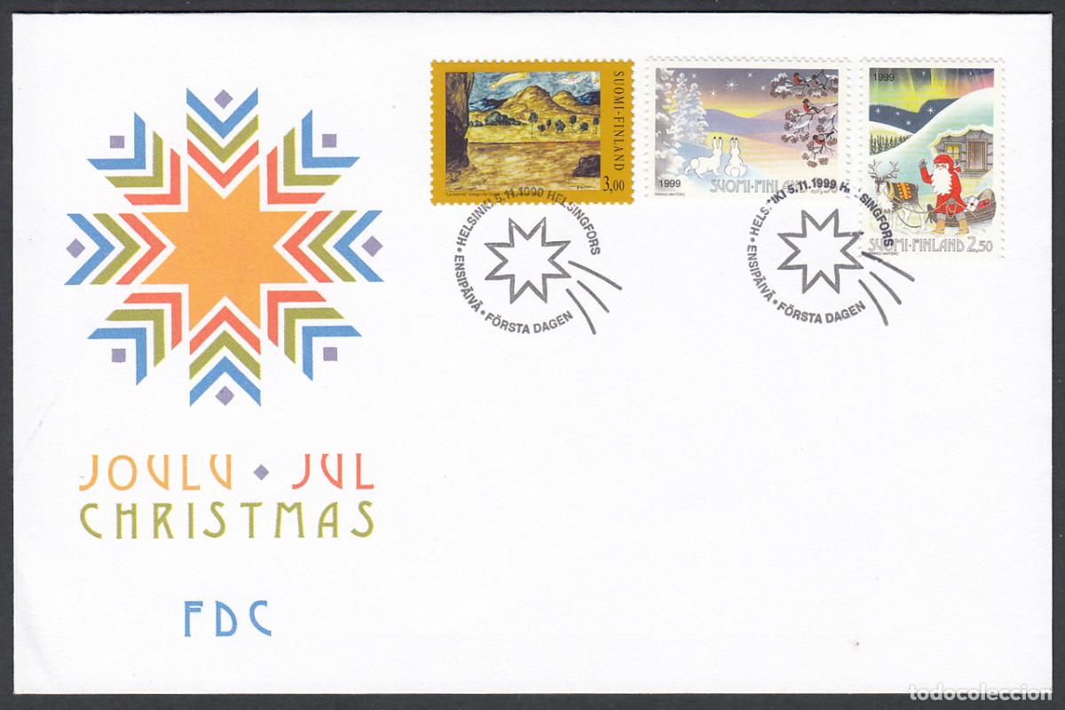 Timbres: Finlandia Sobre Primer Dia FDC Yvert 1465/1467 - Navidad - 1999