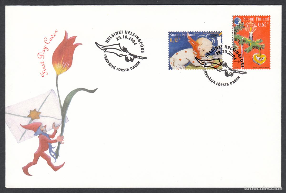 Timbres: Finlandia Sobre Primer Dia FDC Yvert 1691/1692 - Navidad - 2004