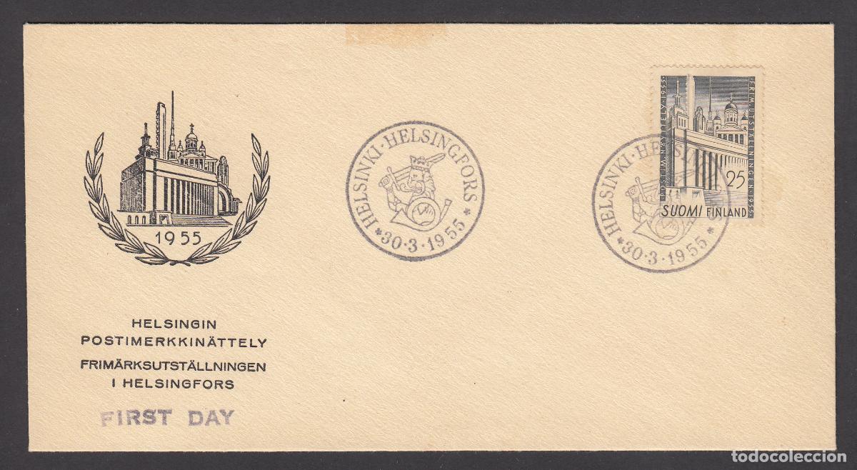 Timbres: Finlandia Sobre Primer Dia FDC Yvert 421 - Matasello Helsinki 1955