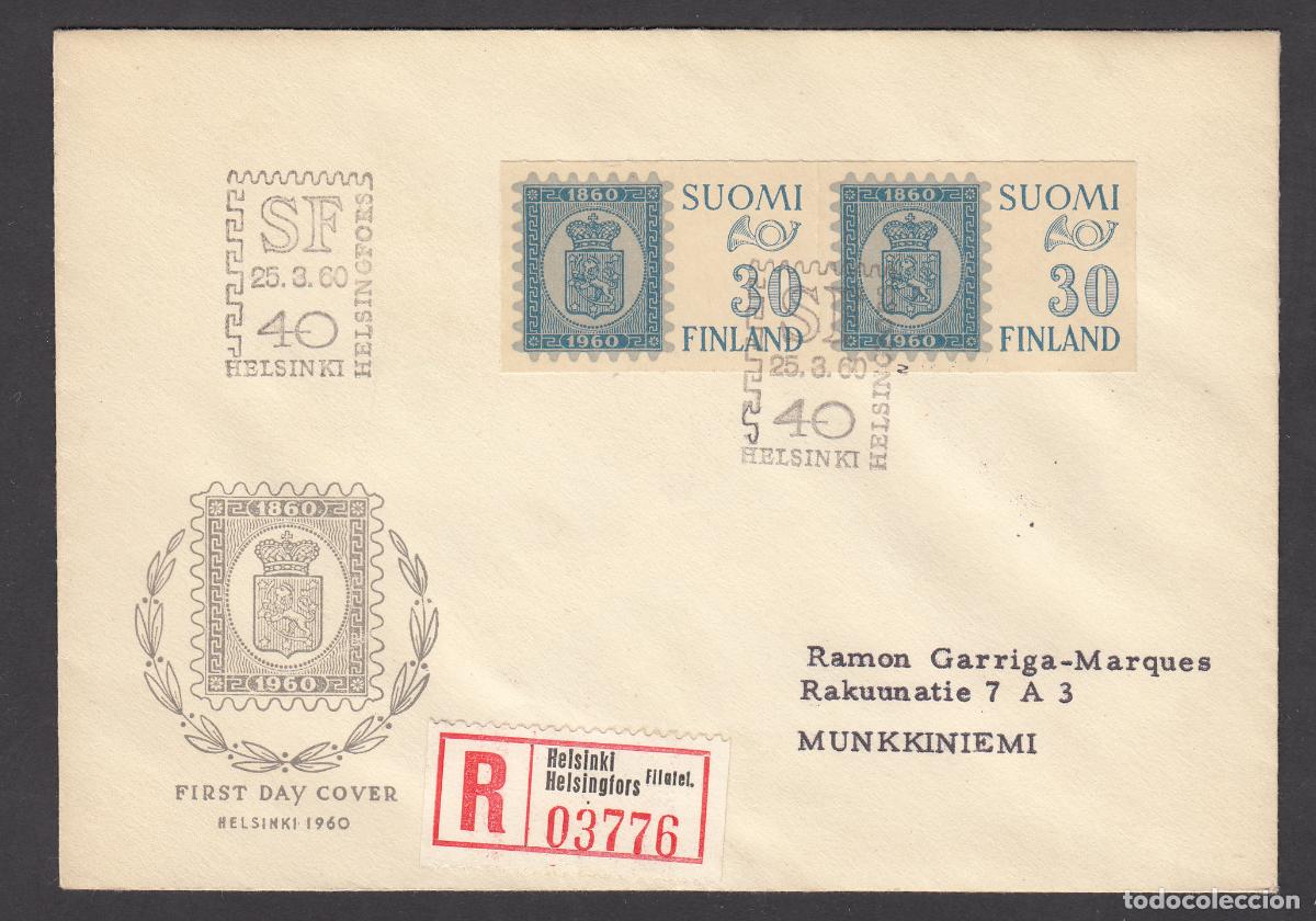 Timbres: Finlandia Sobre Primer Dia FDC Yvert 492 - Matasello Helsinki 1960