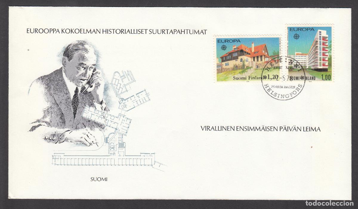 Timbres: Finlandia Sobre Primer Dia FDC Yvert 788/789 - Matasello Helsinki 1978