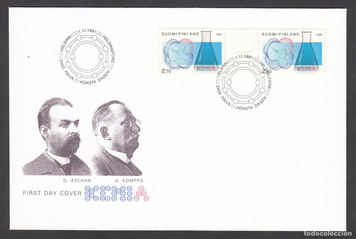 Stamps: Finlandia Sobre Primer Dia FDC Yvert 1125/1126 - Matasello Helsinki 1991