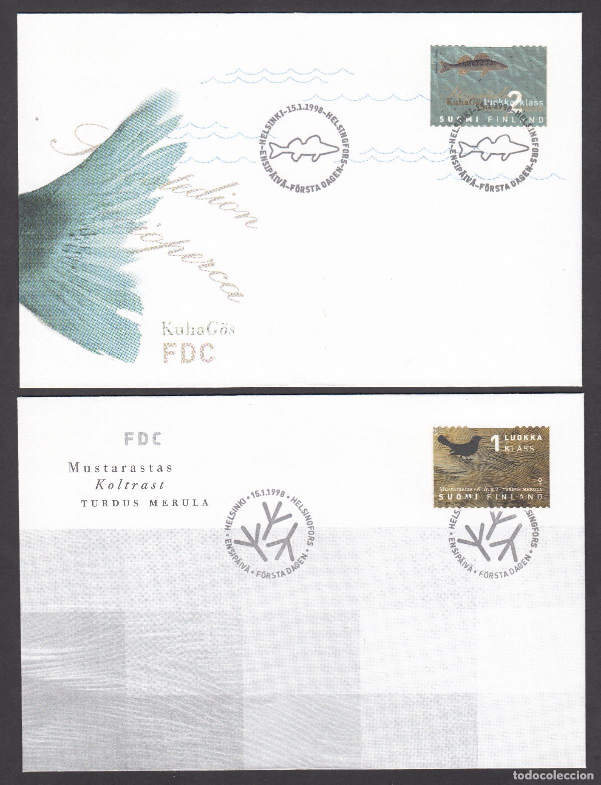 Stamps: Finlandia Sobre Primer Dia FDC Yvert 1380/1381 - Matasello Helsinki 1998