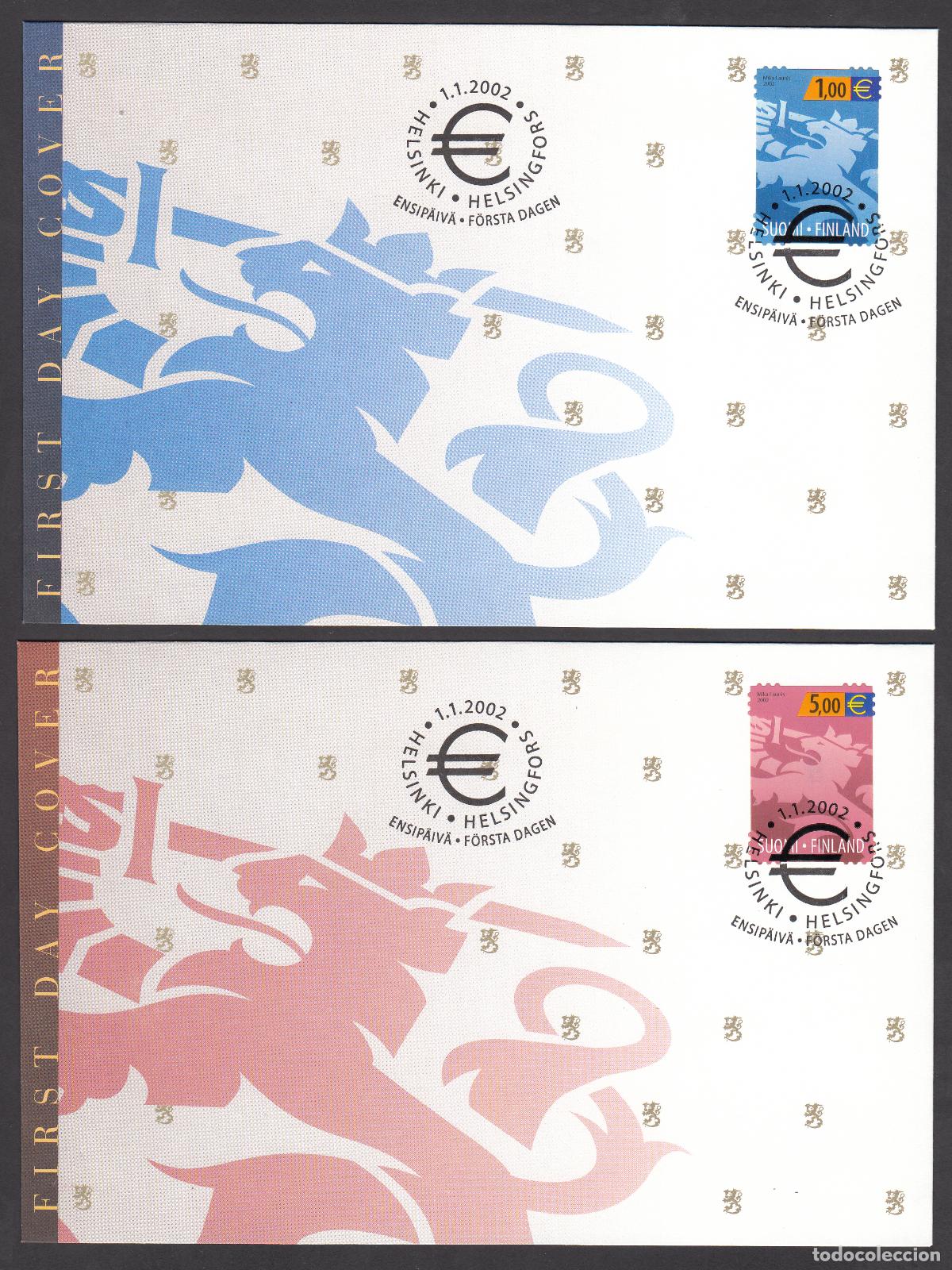 Stamps: Finlandia Sobre Primer Dia FDC Yvert 1557/1558 - Matasello Helsinki 2002