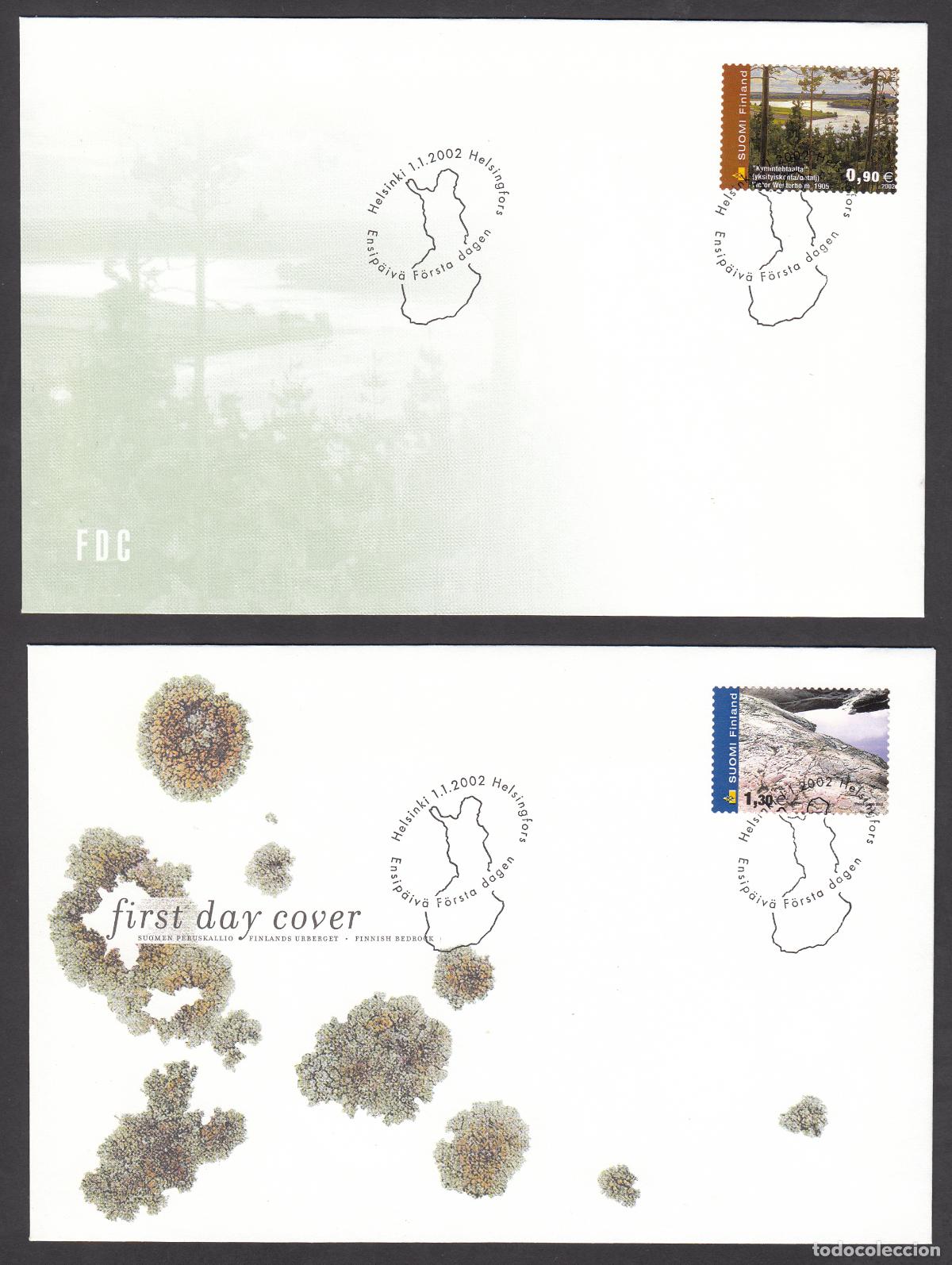Stamps: Finlandia Sobre Primer Dia FDC Yvert 1563/1564 - Matasello Helsinki 2002