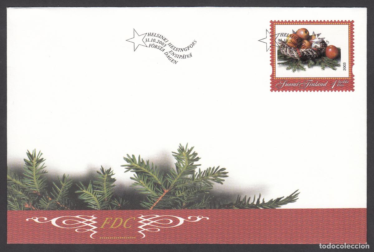 Stamps: Finlandia Sobre Primer Dia FDC Yvert 1644 - Matasello Helsinki 2003 Navidad