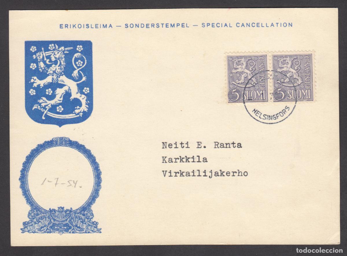 Stamps: Finlandia Tarjetas Maximas Yvert 411 - Matasello Helsinki