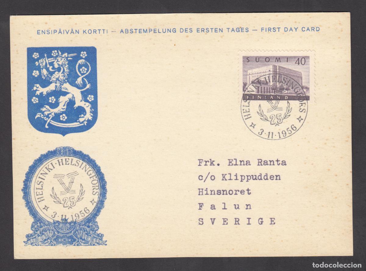 Stamps: Finlandia Tarjetas Maximas Yvert 447 - Matasello Helsinki 1956