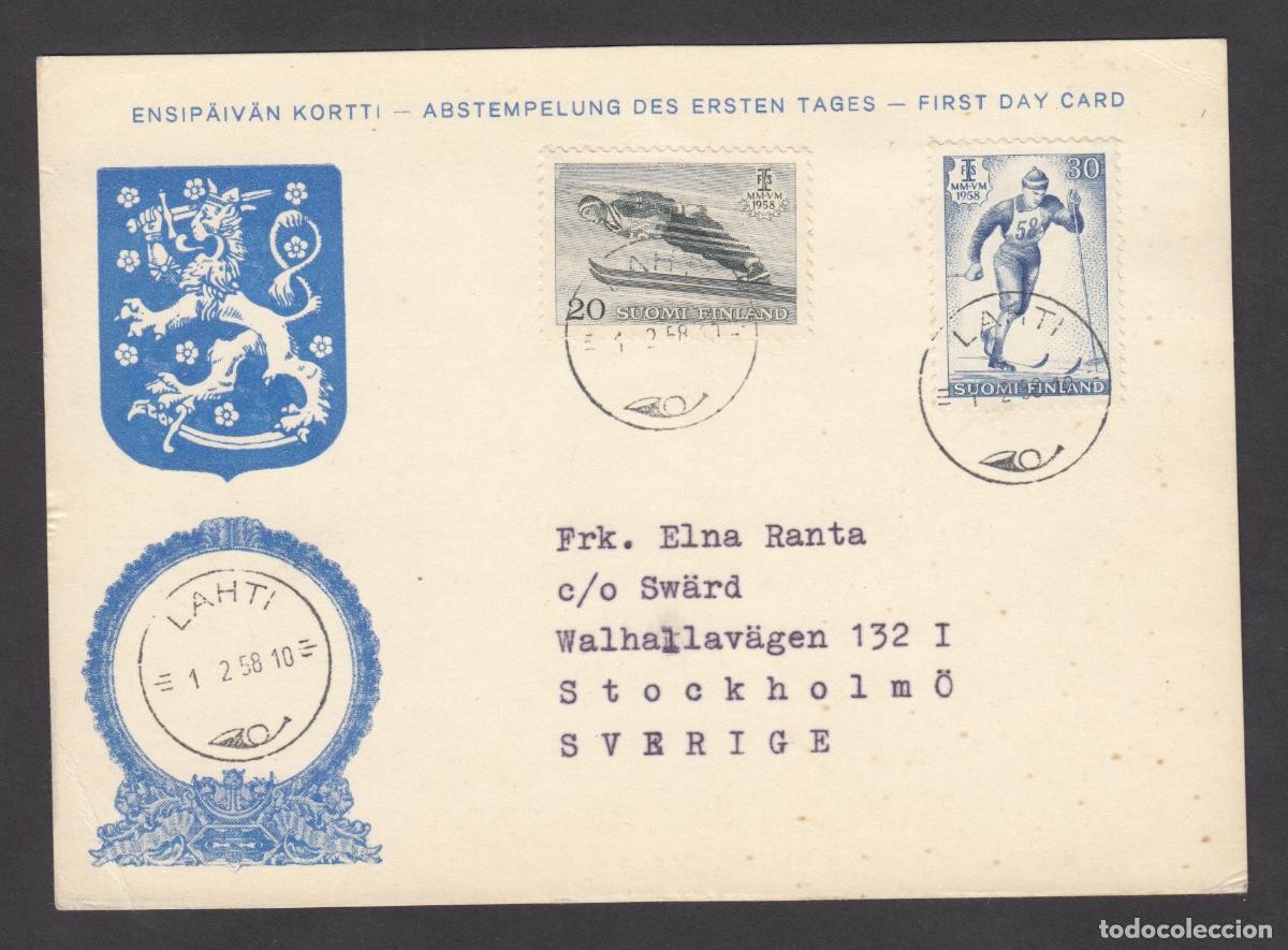 Stamps: Finlandia Tarjetas Maximas Yvert 469/70 - Matasello Lahti 1958