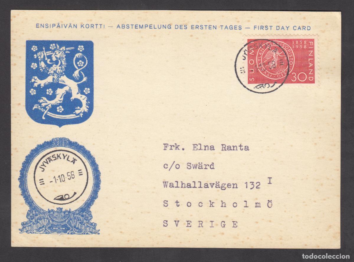 Stamps: Finlandia Tarjetas Maximas Yvert 476 - Matasello 1958