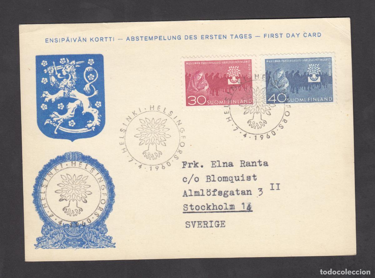 Stamps: Finlandia Tarjetas Maximas Yvert 493/4 - Matasello Helsinki 1960