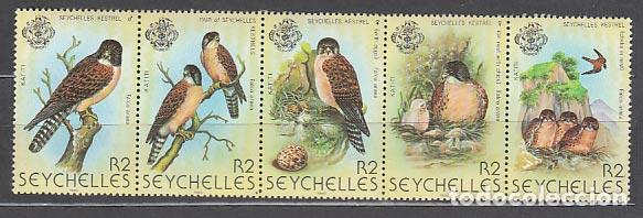 Timbres: Seychelles - Correo Yvert 429/33 ** Mnh Fauna aves
