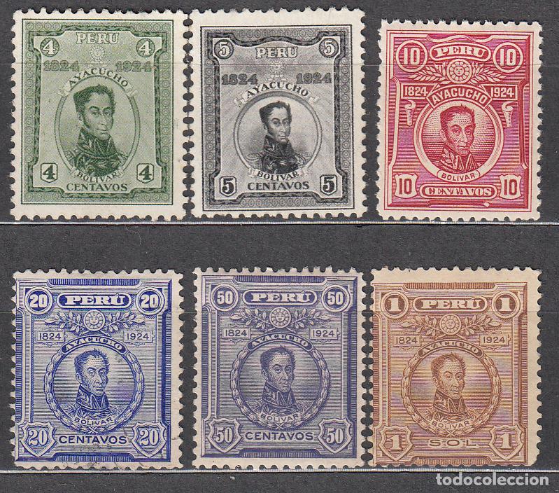 Timbres: Peru Correo 1924 Yvert 202/207 */(*) Mh/Mng Personajes