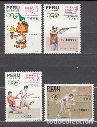 Timbres: Peru - Correo 1990 Yvert 938/41 ** Mnh Deportes