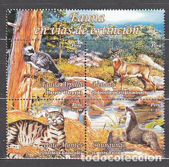Stamps: Peru - Correo 2007 Yvert 1649/52 ** Mnh Fauna