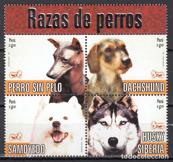 Stamps: Peru - Correo 2007 Yvert 1623/26 ** Mnh Fauna - Perros