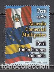 Stamps: Peru - Correo 2014 Yvert 2044 ** Mnh Banderas