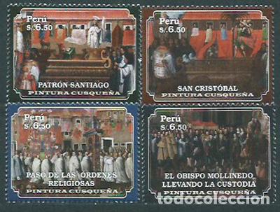 Selos: Peru Correo 2016 Yvert 2106/2109 ** Mnh Cusque&ntilde;a Paintings