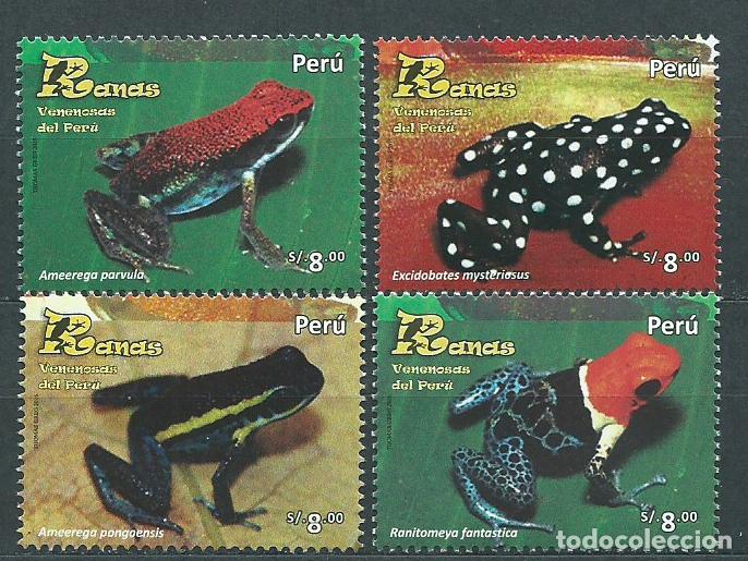 Selos: Peru Correo 2016 Yvert 2127/30 ** Mnh Fauna. Ranas