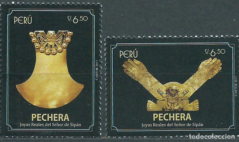Selos: Peru Correo 2017 Yvert 2151/52 ** Mnh Joyas Reales