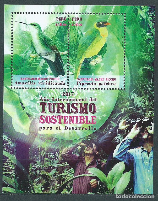 Selos: Peru Hojas Yvert 84 ** Mnh Turismo sostenible. Aves. Fauna