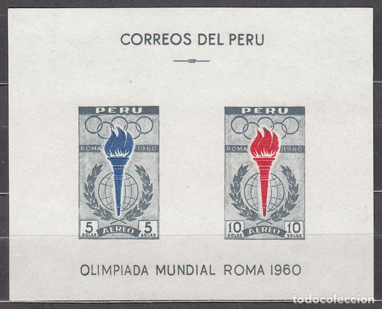 Selos: Peru - Hojas Yvert 4 ** Mnh Olimpiadas de Roma