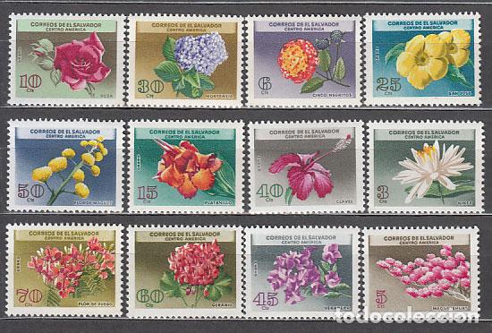 Stamps: Salvador - Correo 1964 Yvert 697/702 + A 194/9 ** Mnh Flores