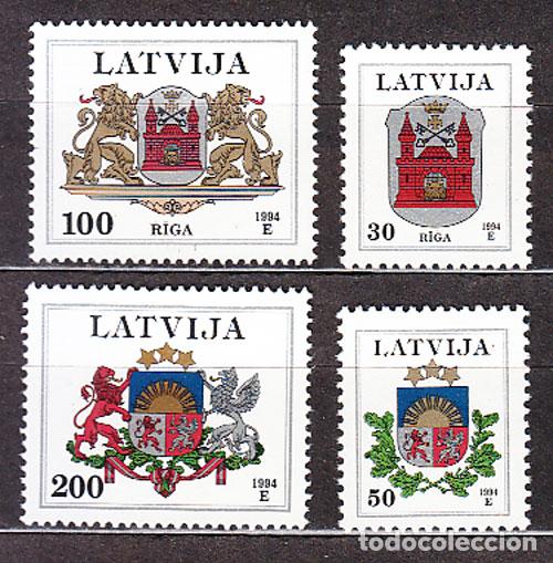 Stamps: Letonia - Correo 1994 Yvert 352/5 ** Mnh Escudos