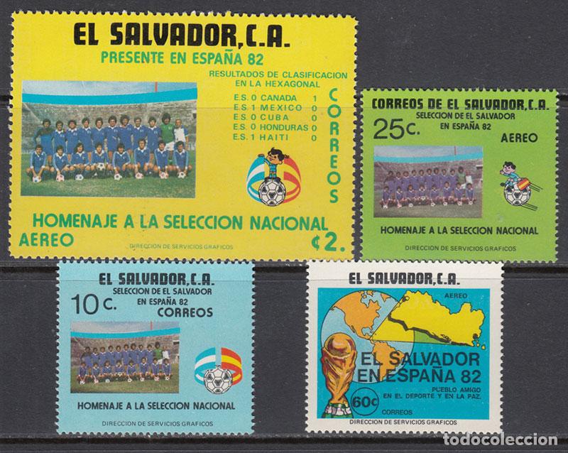 Stamps: Salvador - Correo 1982 Yvert 896+A.494/6 ** Mnh Deportes f&uacute;tbol