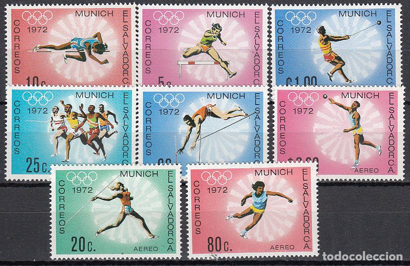 Stamps: Salvador Correo 1972 Yvert 779/82+A. 292/95 ** Mnh Deportes