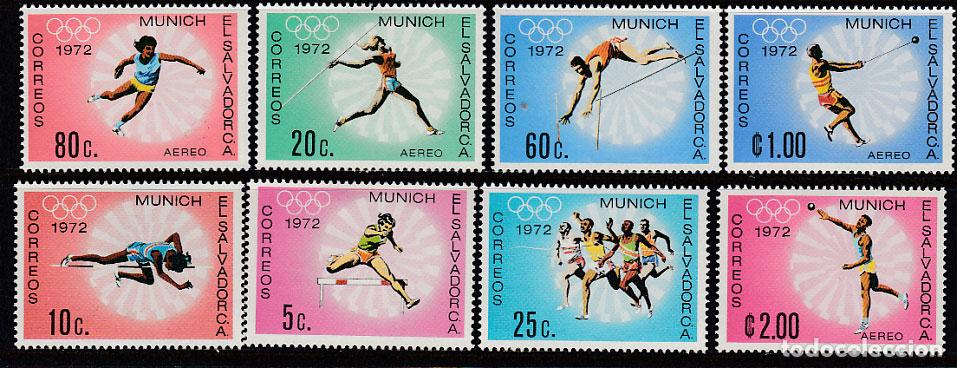 Stamps: Salvador Correo 1972 Yvert 779/82+A. 292/95 * Mh Deportes