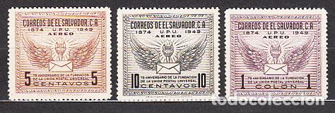 Sellos: Salvador - Aereo Yvert 104/6 ** Mnh UPU