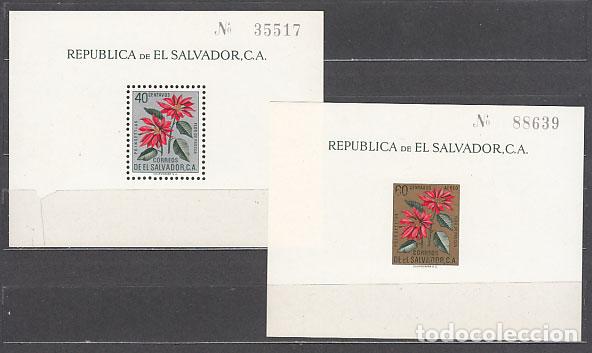 Sellos: Salvador - Hojas Yvert 6/7 ** Mnh Flor de Navidad
