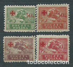 Sellos: Polonia - Correo 1921 Yvert 231/4 * Mh
