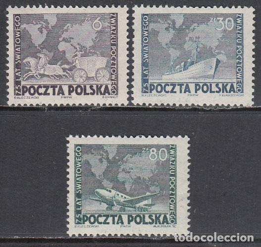 Sellos: Polonia - Correo 1949 Yvert 554/56 ** Mnh 75 Aniversario UPU
